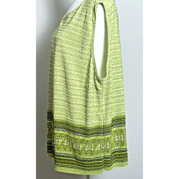 Rafael Women's Shell ( 2X) Pleated Textured Design Rafael Bohemian Top - Picture 8 of 16